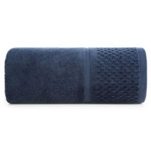 Ręcznik frotte z welurową bordiurą IBIZA 30X50 granatowy