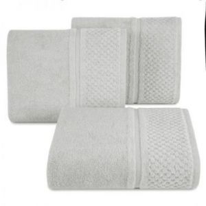 Ręcznik frotte z welurową bordiurą IBIZA 50X90 szary