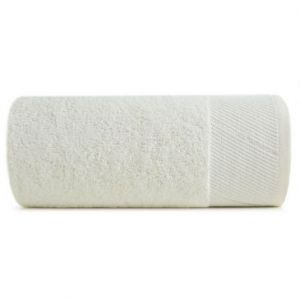 Ręcznik bawełniany z szenilową bordiurą EVITA 30X50 kremowy