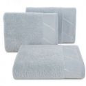 Ręcznik bawełniany z szenilową bordiurą EVITA 30X50 srebrny