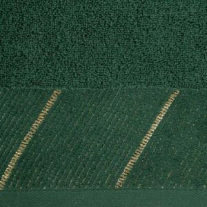 Ręcznik bawełniany z szenilową bordiurą EVITA 50X90 cimny zielony
