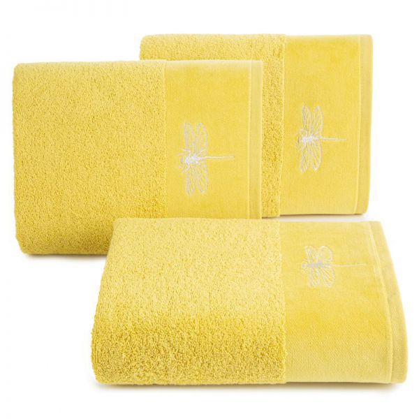 Ręcznik kąpielowy frotte LORI ważka 50X90 żółty