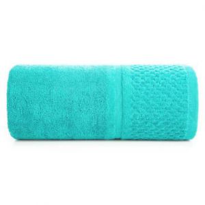 Ręcznik frotte z welurową bordiurą IBIZA 50X90 jasny turkusowy