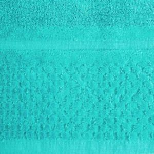 Ręcznik frotte z welurową bordiurą IBIZA 50X90 jasny turkusowy