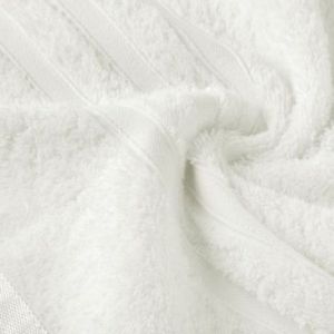 Ręcznik bawełniany z bordiurą w paski MADI 30X50 kremowy