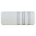 Ręcznik bawełniany z paskami bordiury SELENA 50X90 biały