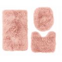 3CZ Dywaniki Łazienkowe Pluszowe Shaggy Megan Różowe