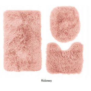3CZ Dywaniki Łazienkowe Pluszowe Shaggy Megan Różowe