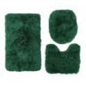 3CZ Dywaniki Łazienkowe Pluszowe Shaggy Megan C. zielone