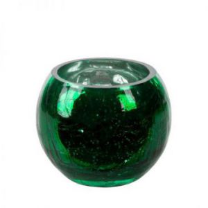 Świecznik szklany dekoracyjny VERRE 10X8 zielony
