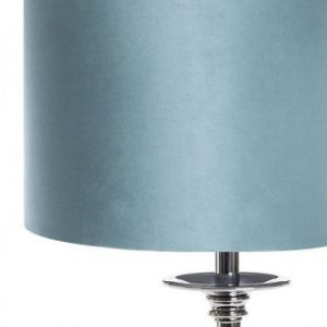 Lampa z welwetowym abażurem MONIK 30X30X53 niebieska