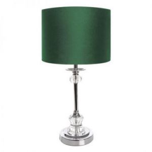 Lampa z welwetowym abażurem LYSA 30X30X52 zielona