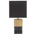 Lampa stołowa z abażurem BRENDA 25X18X50 czarna + złota