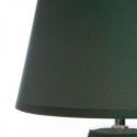 Lampa stołowa ceramiczna z abażurem KARLA 25X25X40 ciemnozielona