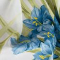 Zasłona na przelotkach w kwiaty MARI 140X250 zielona + niebieska