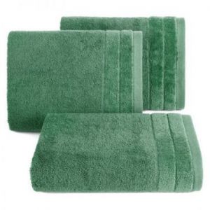 Ręcznik frotte z welwetową bordiurą DAMLA 50X90 zielony
