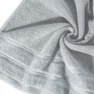 Ręcznik frotte z welurową bordiurą GLORY I 30X50 stalowy