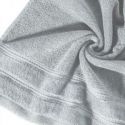 Ręcznik frotte z welurową bordiurą GLORY I 50X90 stalowy