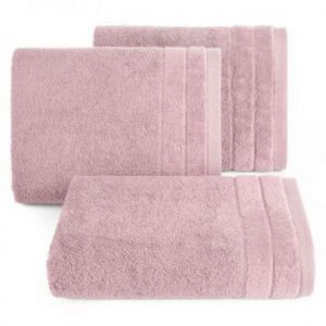 Ręcznik frotte z welwetową bordiurą DAMLA 30X50 liliowy