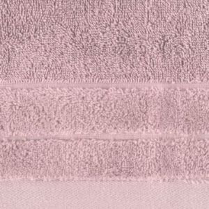 Ręcznik frotte z welwetową bordiurą DAMLA 50X90 liliowy