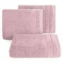 Ręcznik frotte z welwetową bordiurą DAMLA 70X140 liliowy