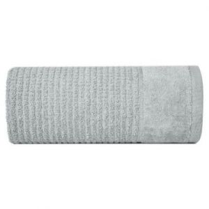 Ręcznik frotte z welurową bordiurą GLORY II 50X90 stalowy