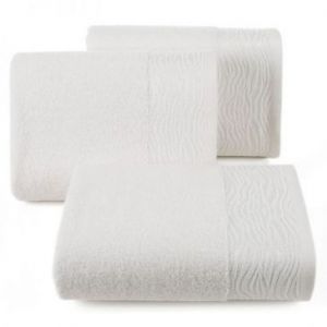 Ręcznik bawełniany z żakardową bordiurą DAFNE 50X90 kremowy