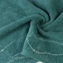 Ręcznik bawełniany z żakardową bordiurą METALIC 30X50 turkusowy