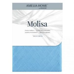 AmeliaHome Firana na przelotkach MOLISA I 140X250 błękitna