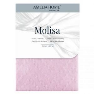 AmeliaHome Firana na przelotkach MOLISA I 140X270 różowa