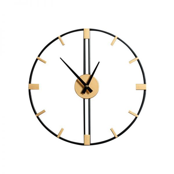 Zegar dekoracyjny ścienny 40X5X40 czarny + złoty