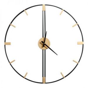 Zegar dekoracyjny ścienny 60X5X60 czarny + złoty