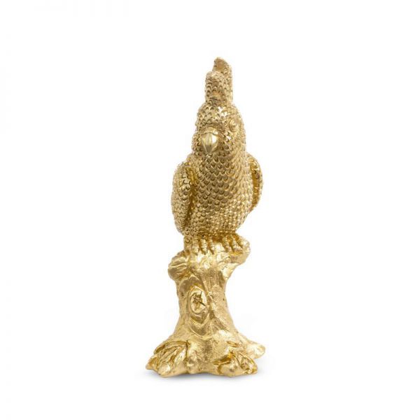 Figurka dekoracyjna TOBI Papuga 9X7X22 złota