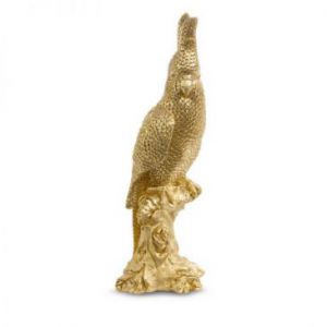 Figurka dekoracyjna TOBI Papuga 11X10X33 złota