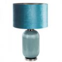 Lampa stołowa z welwetowym abażurem DIANA 41X65 niebieska