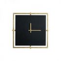 Zegar dekoracyjny kwadratowy 40X5X40 czarny + złoty