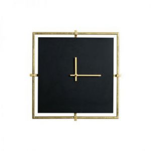 Zegar dekoracyjny kwadratowy 40X5X40 czarny + złoty