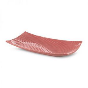 Patera dekoracyjna ceramiczna SENA 35X20X6 różowa