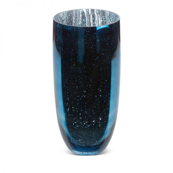 Wazon dekoracyjny ze szkła artystycznego MOLLY 16X38 niebieski