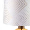 Lampa szklana z welwetowym abażurem BLANCA 40X69 biała + złota