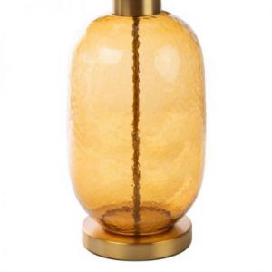 Lampa szklana z welwetowym abażurem MUSA3 40X69 granatowa + złota