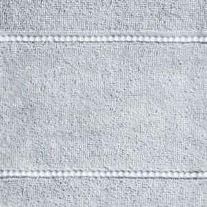 Ręcznik bawełniany z welurową bordiurą MARI 50X90 srebrny