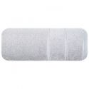 Ręcznik bawełniany z welurową bordiurą MARI 70X140 srebrny
