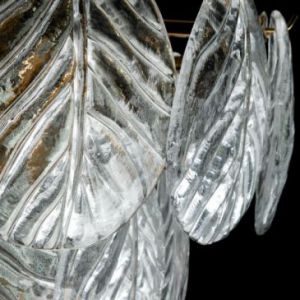 Lampa ze szklanymi zawieszkami DAGI 57X56 transparentna + złota