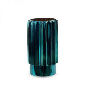 Nowoczesny wazon szklany IRMA 15X15X26 turkusowy