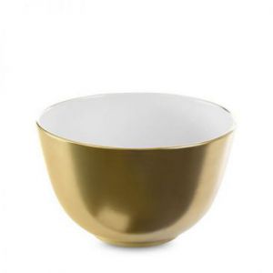 Misa ceramiczna EBRU 25X25X15 złota + biała