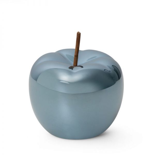 Figurka dekoracyjna ceramiczna Jabłko SIMONA 11X11X13 turkusowa