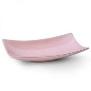Patera dekoracyjna ceramiczna SIMONA 31X17X7 różowa