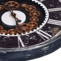 Dekoracyjny zegar ścienny 60X6X60 czarny + brązowy