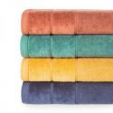 Ręcznik bawełniany z welurową bordiurą MARI 70X140 oliwkowy